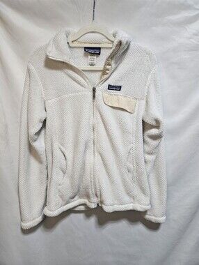 Patagonia Los Gatos Fleece Jacket Women’s Small Ivory Full Zip Polartec Thermal